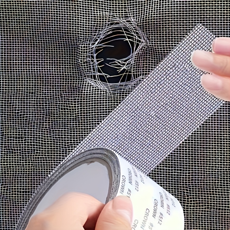 

Self-adhesive Mesh Patch Repair Kit For Tears And Holes, Insect And Mosquito Netting, Home Use, Cloth Compatible, Non-waterproof Vinyl Material