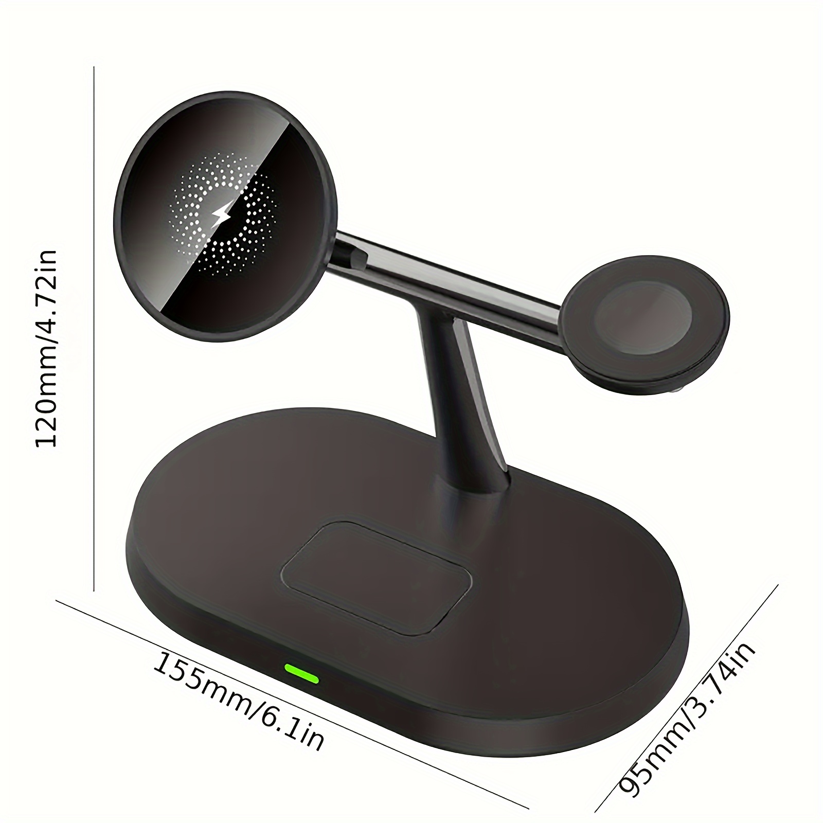 

Huthur-! 15w Qi Wireless Charging Station, Black, Charging Base, Universal For Smartphones, Watches Earbuds