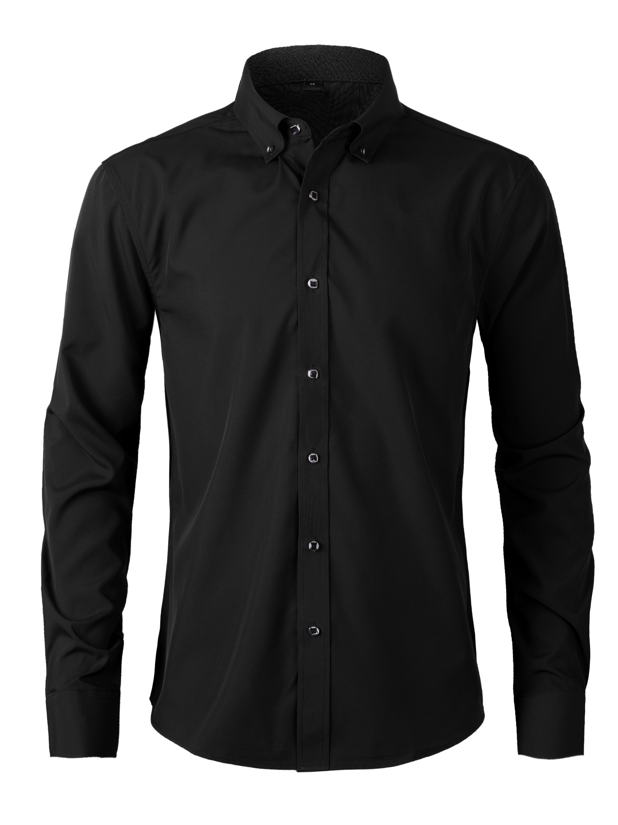 Niiyyjj Jurk met lange mouwen voor heren, knoopsluiting, casual