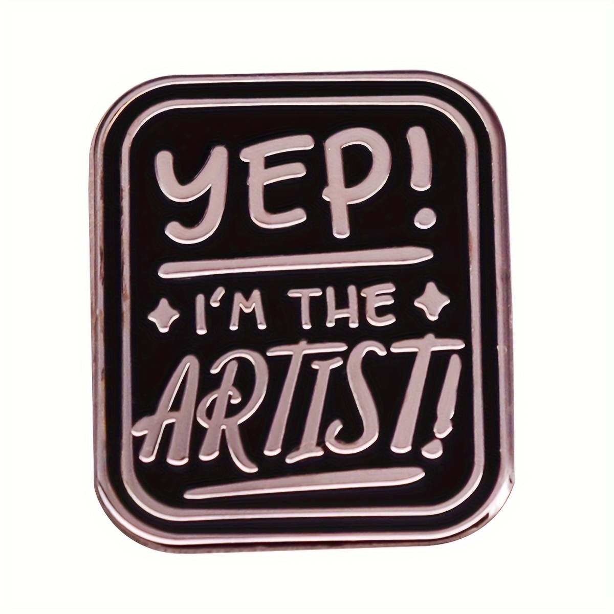 

Yep! I'm Badge - Creative Alphabet Decorative Accessories - Men's Novelty Pins - Black Zinc Alloy