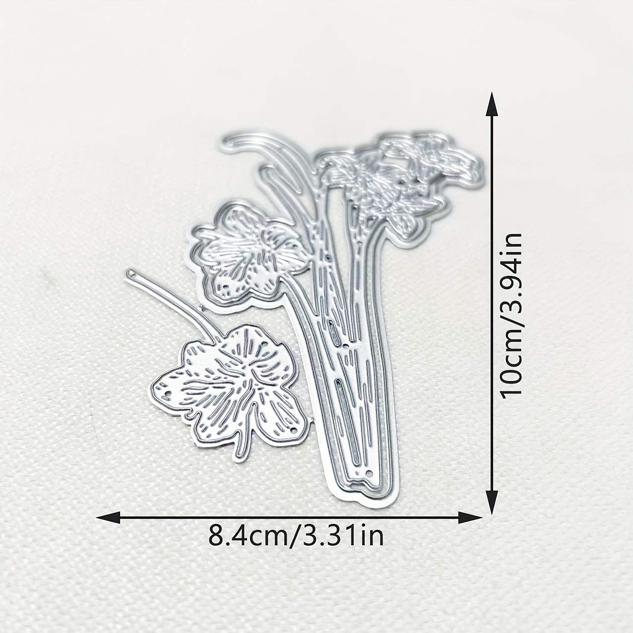 TEMU 1pc Flowers Metal Die Cut, Diy Scrapbooking Embossing Stencil, Handmade Greeting Card Making Metal Cutting Dies, Gift Card Making Tools