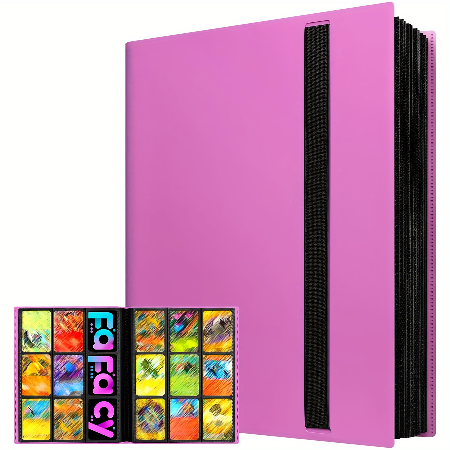 9 Pocket Card Album Holds 720 Cards Premium 9-Pocket Card Binder - Holds 720  Cards For MTG, Pokemon, Football & Trading Card Collections (Black)