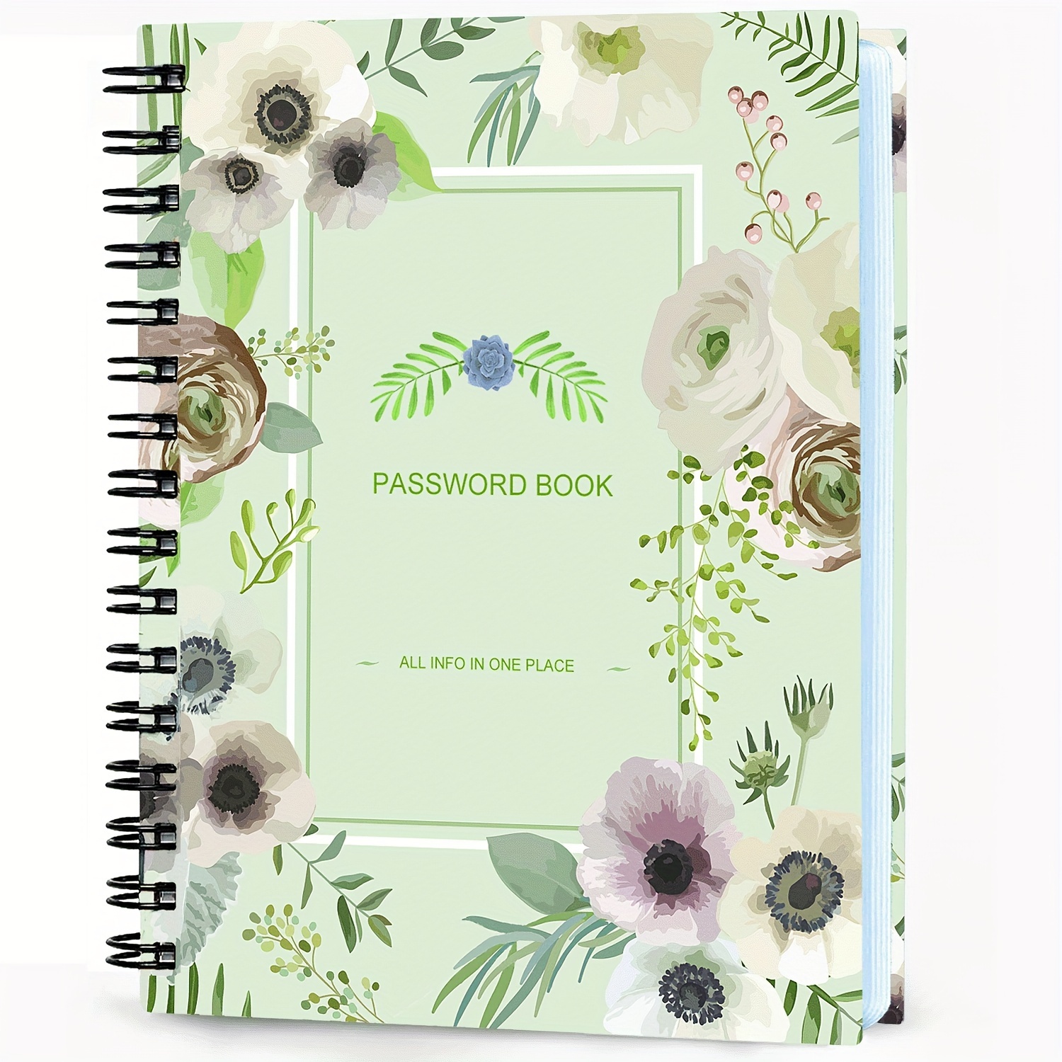 

Password And Address Book Spiral, Hardcover Internet Address And Password Keeper And Telephone Book Journal For Keeping Passwords & Contacts Safe And Organized,100gsm Thick Paper,a6 Handy Size