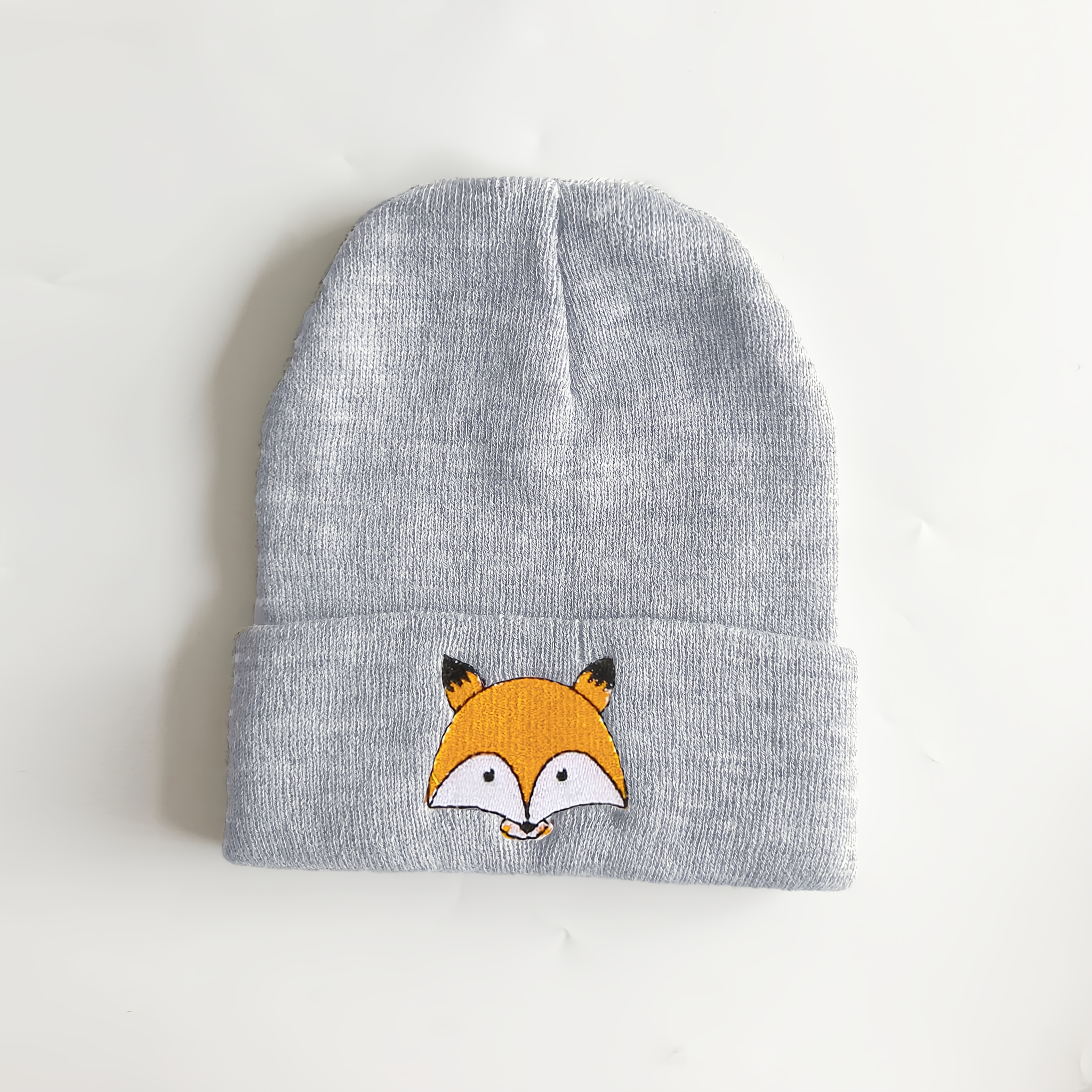 TEMU Embroidery Graphic Beanie Cute Cartoon Solid Color Skull Coldproof Breathable Elastic Knit Hats Warm Beanies For