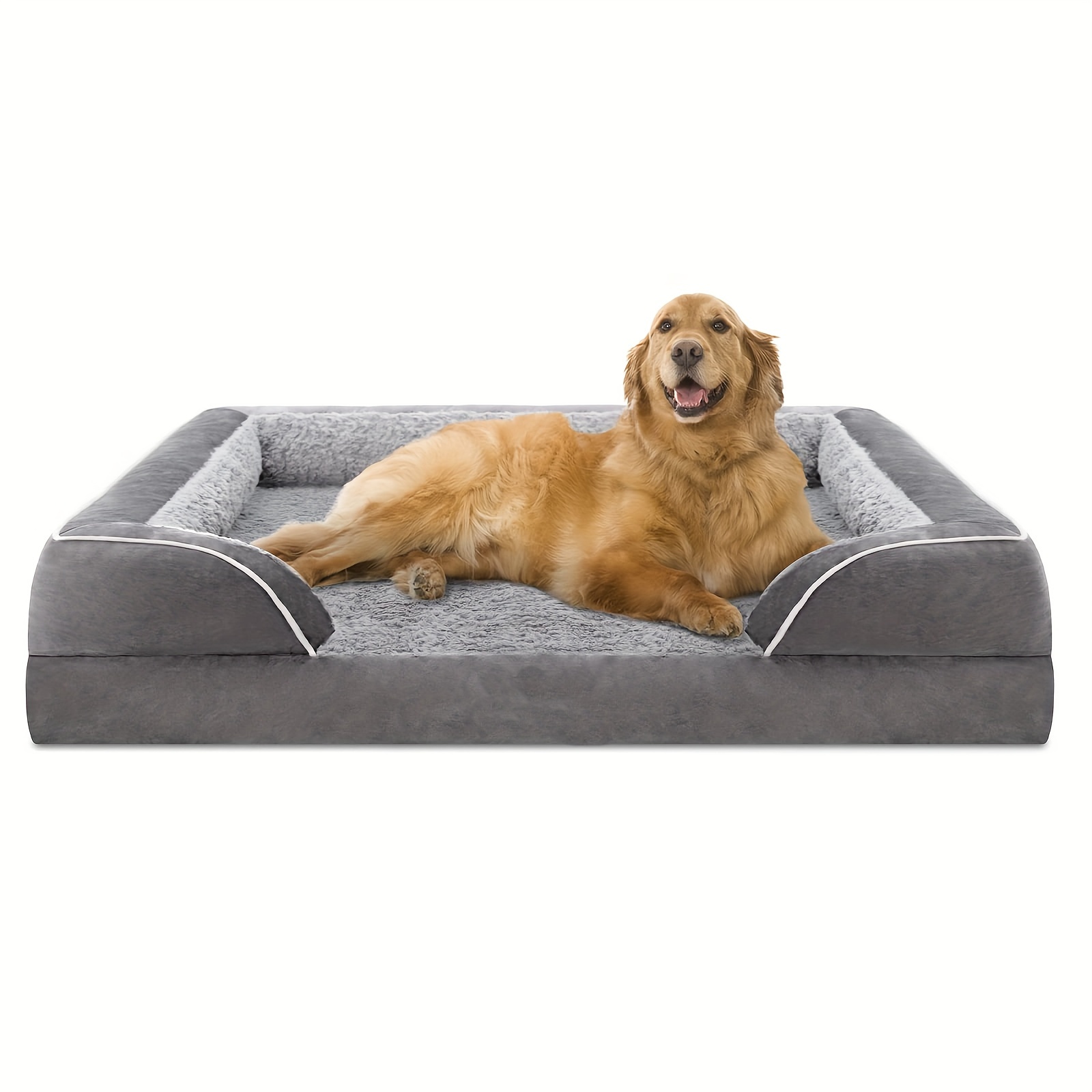 

Orthopedic Foam Dog Bed For Large - , Washable , Removable Cushion Pad, Pet Sofa Bed For -large Breeds - & For