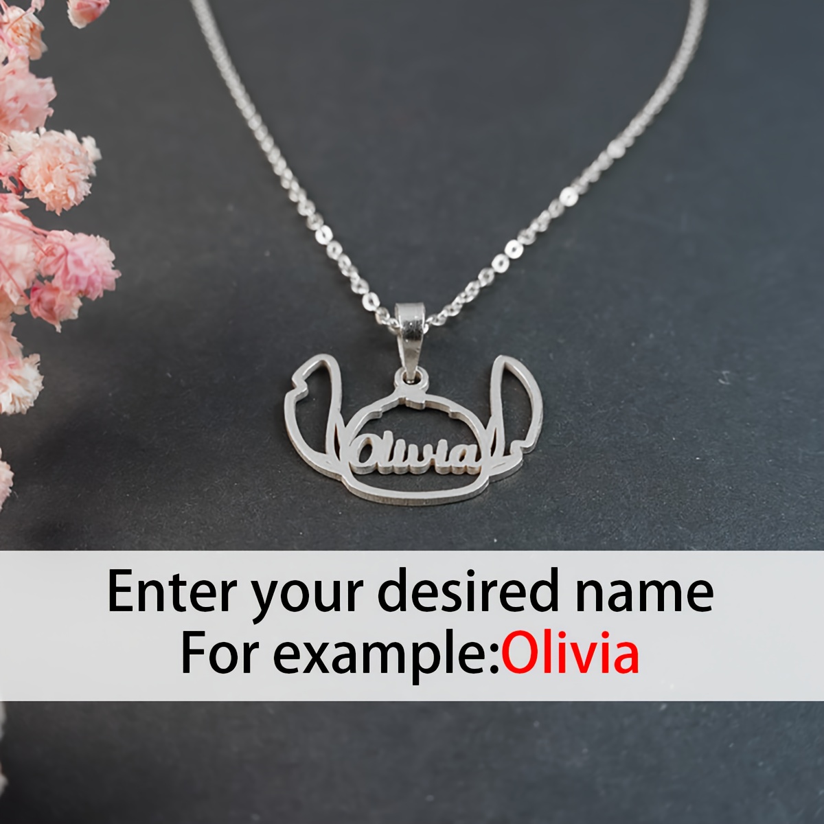 Personalized Cartoon Necklace | Custom Name Pendant Necklace | 304l Stainless Steel | Koala Necklace | Animal Necklace | Cute Birthday Gift
