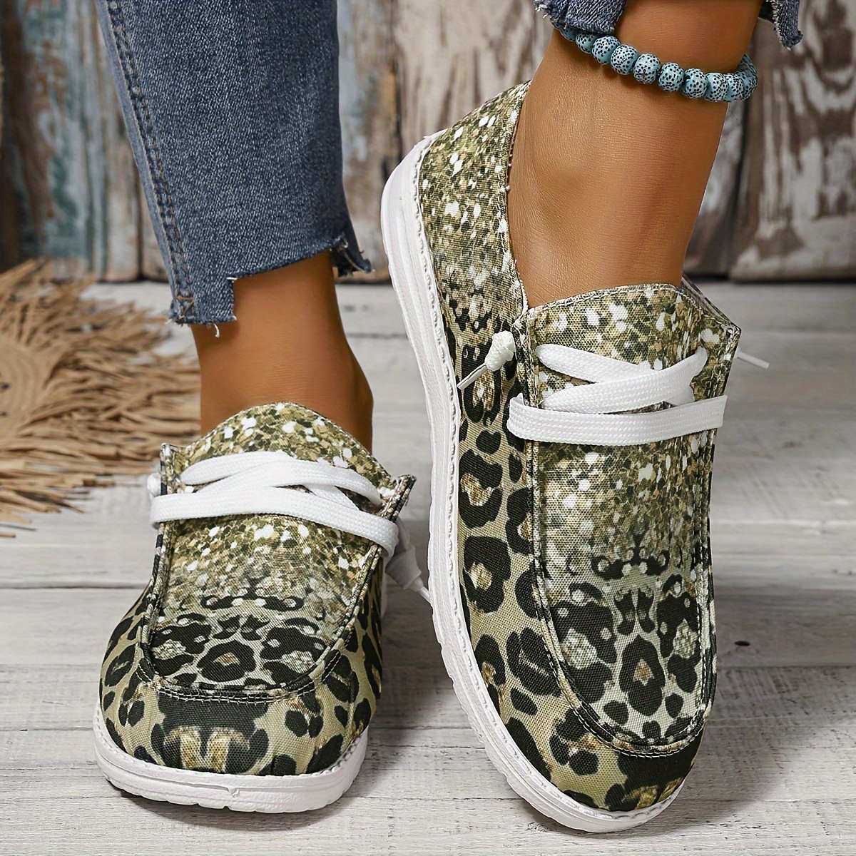 Glittery Shoes Leopard Gypsy Jazz Shoes Multi Light It Up2 Tie Shoe