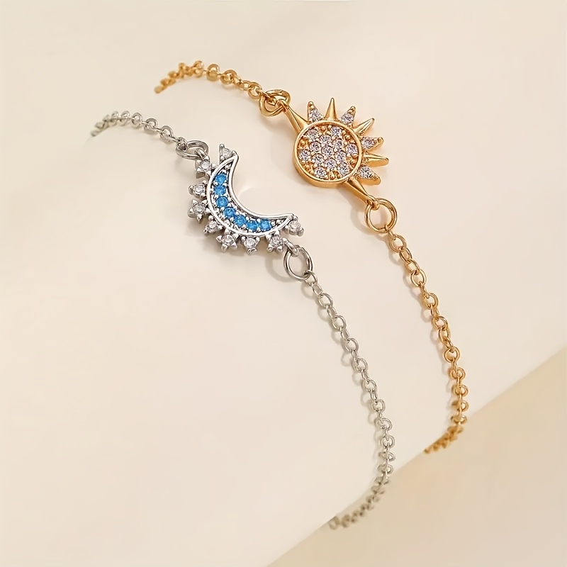 Image of 2pcs And Sun Matching Couple Set, Suitable For Holiday Party Dating Gift And Daily Wear