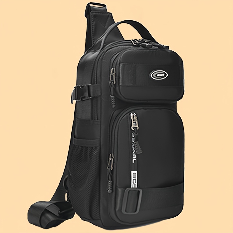 

1pc Men's Large Capacity Chest Bag, Multi-functional Crossbody Bag, Small Sports Sling Bag