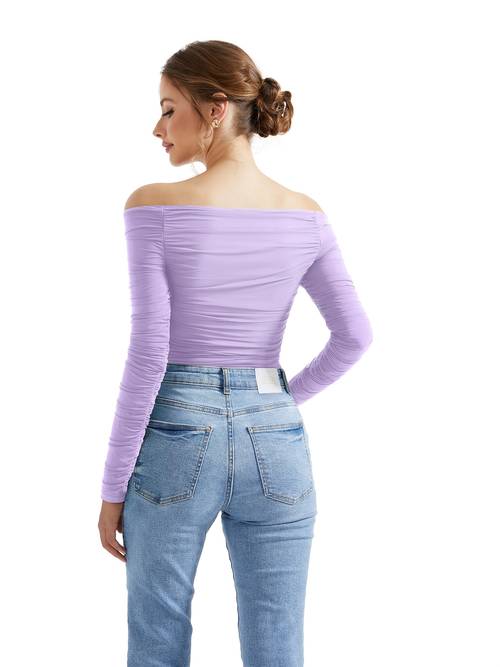 women long sleeve sexy off shoulder shirts fitted going out y2k crop top