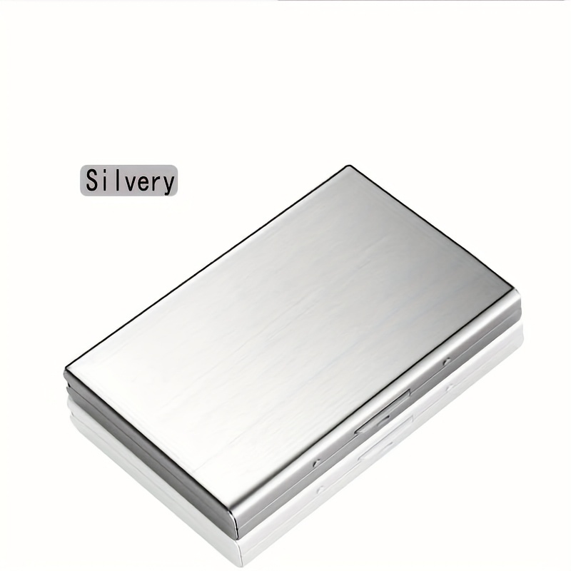TEMU The Stainless Steel Card Holder Is Gift For Dad, A High-end Stainless Steel Card Holder For Men. Stainless Steel Credit Card Case - Men's