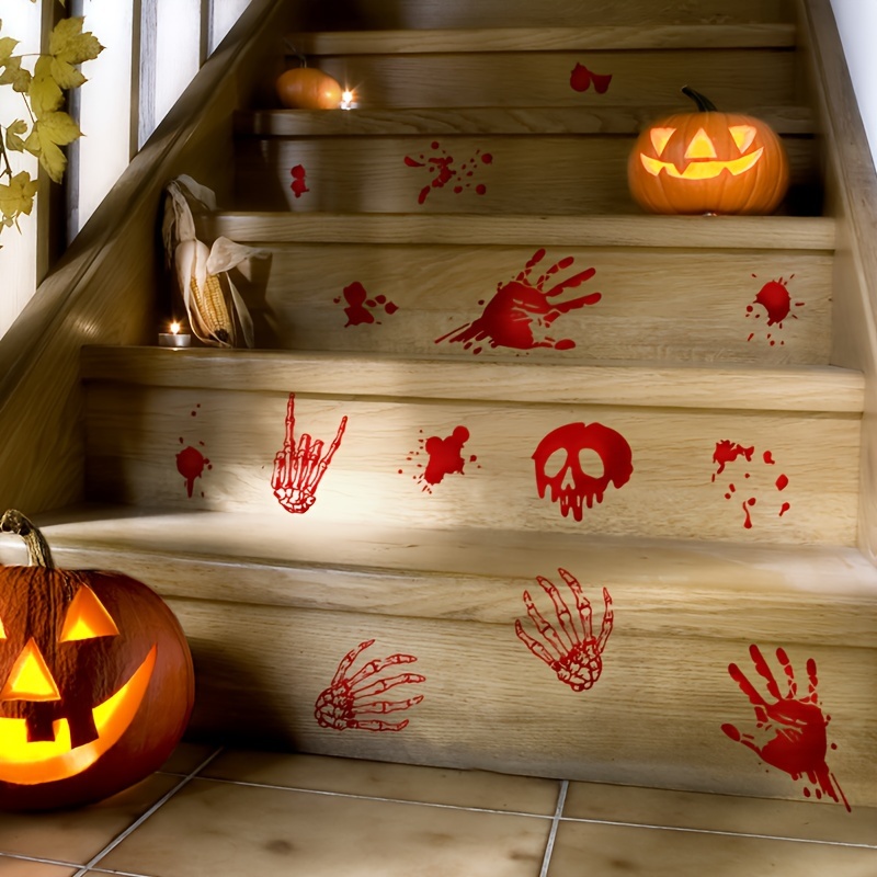 Splatter Halloween Skeleton Decal