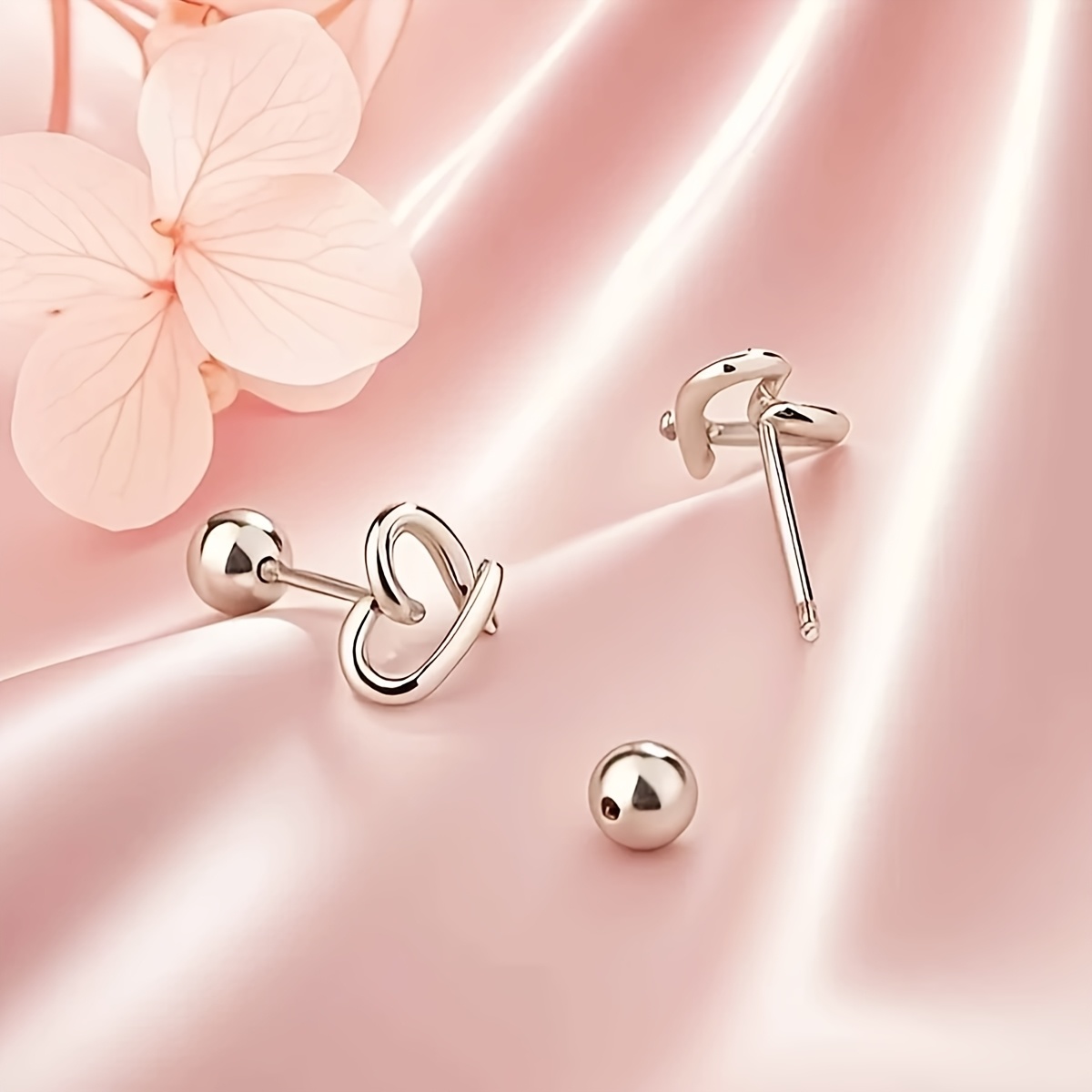 TEMU Un Par de Elegantes y Adorables Aretes de Acero Inoxidable 316 de Irregular, Hipoaergénicos, Ideales para Uso Diario, Viajes y Ocasiones