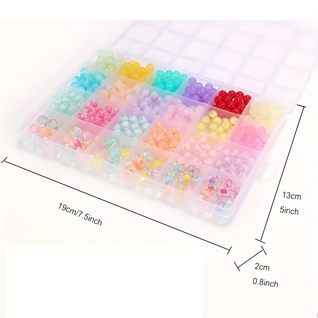 acrylic bead jewelry making kit girls gradient beads star Temu