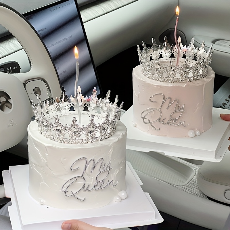 

Princess Style Fashion Exquisite Cake Crown Birthday Party Decoration Cake Decoration Baking Decoration Crown