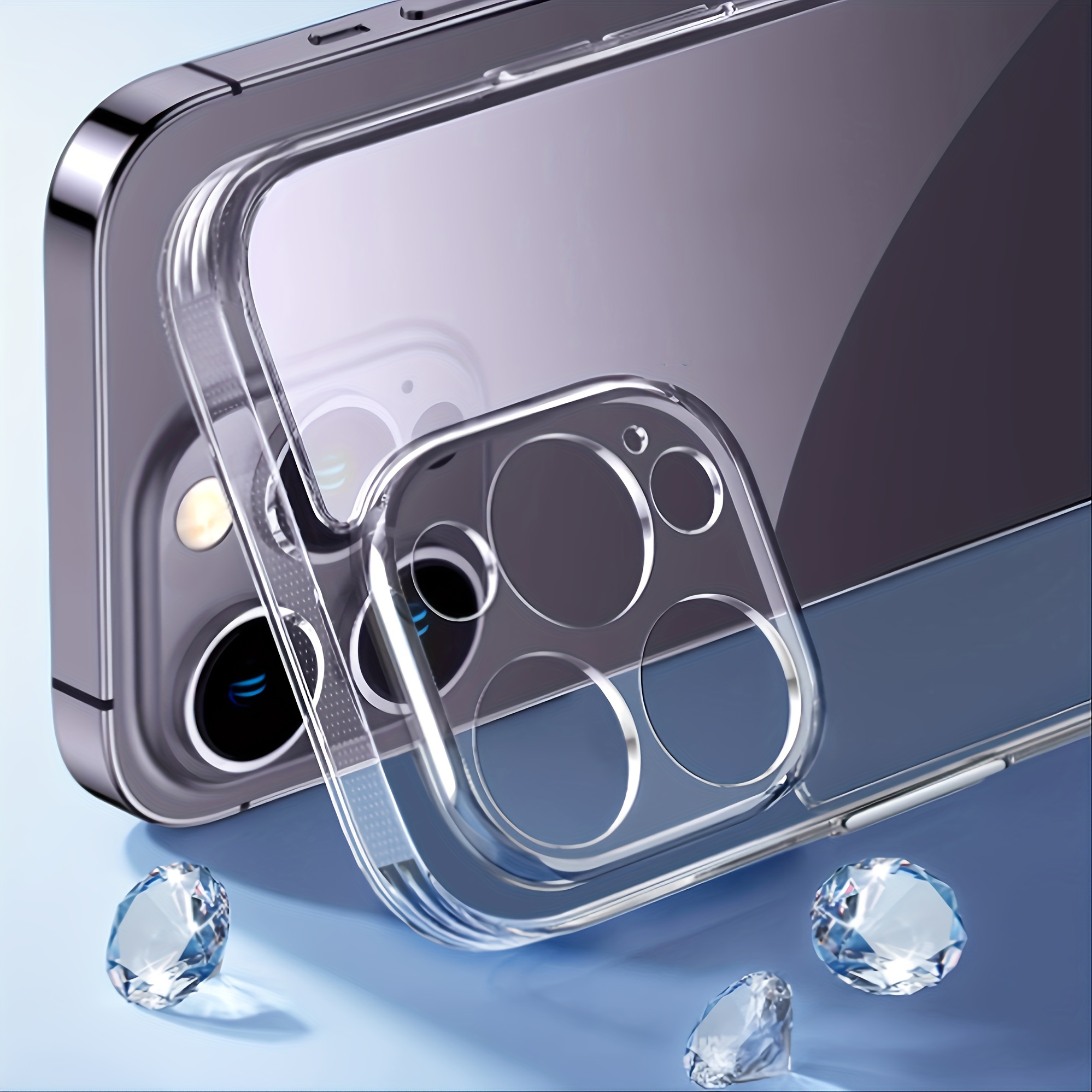 Funda personalizada para iPhone 14 Pro Max, funda protectora protectora  transparente de grado militar 3 en 1 con collages de múltiples imágenes