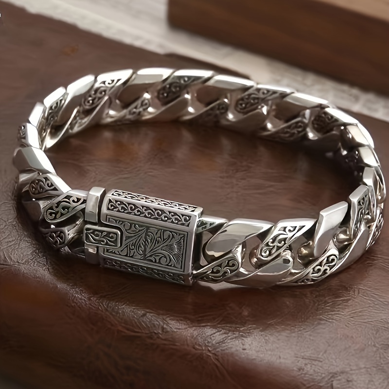 TEMU New Product: 1 Retro Cool Bracelet For Couples, Men's Birthday Gift Jewelry, Father's Day Gift