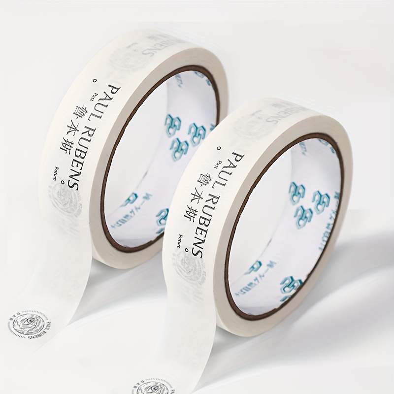 TEMU 2 Rolls Of Artist's Masking Tape, 20m Each, Traceless, Water-soluble, Strong -for Painting, Framing, Watercolor, Canvas, Ideal For Artists,
