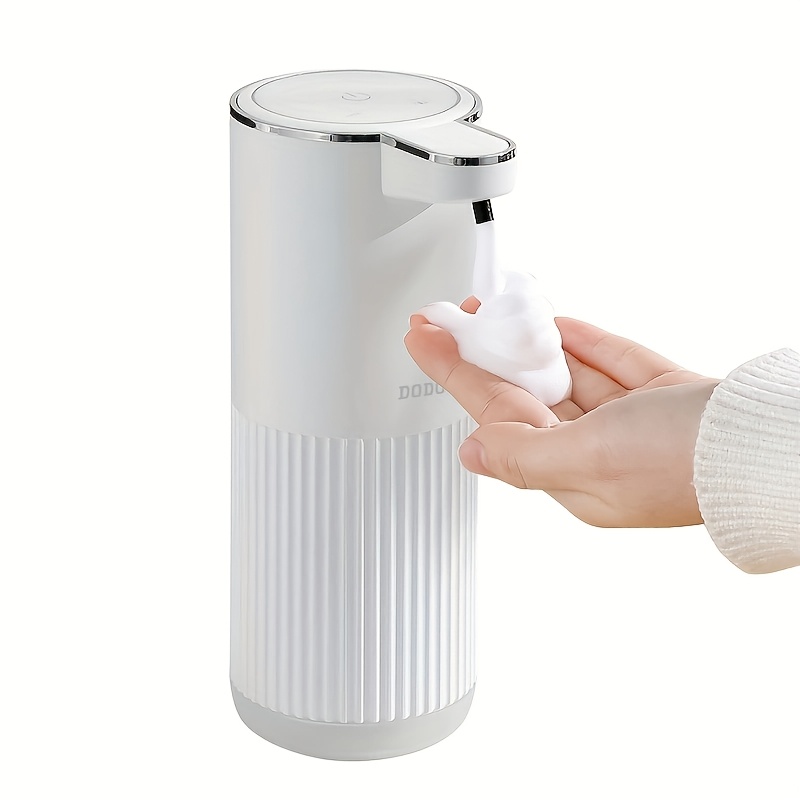 TEMU Dodo 1pc Bathroom Liquid Soap Dispenser, Infrared Automatic Induction Hand Soap Machine, Wall-mounted, Rechargeable, With 2pcs Adhesive Pads,