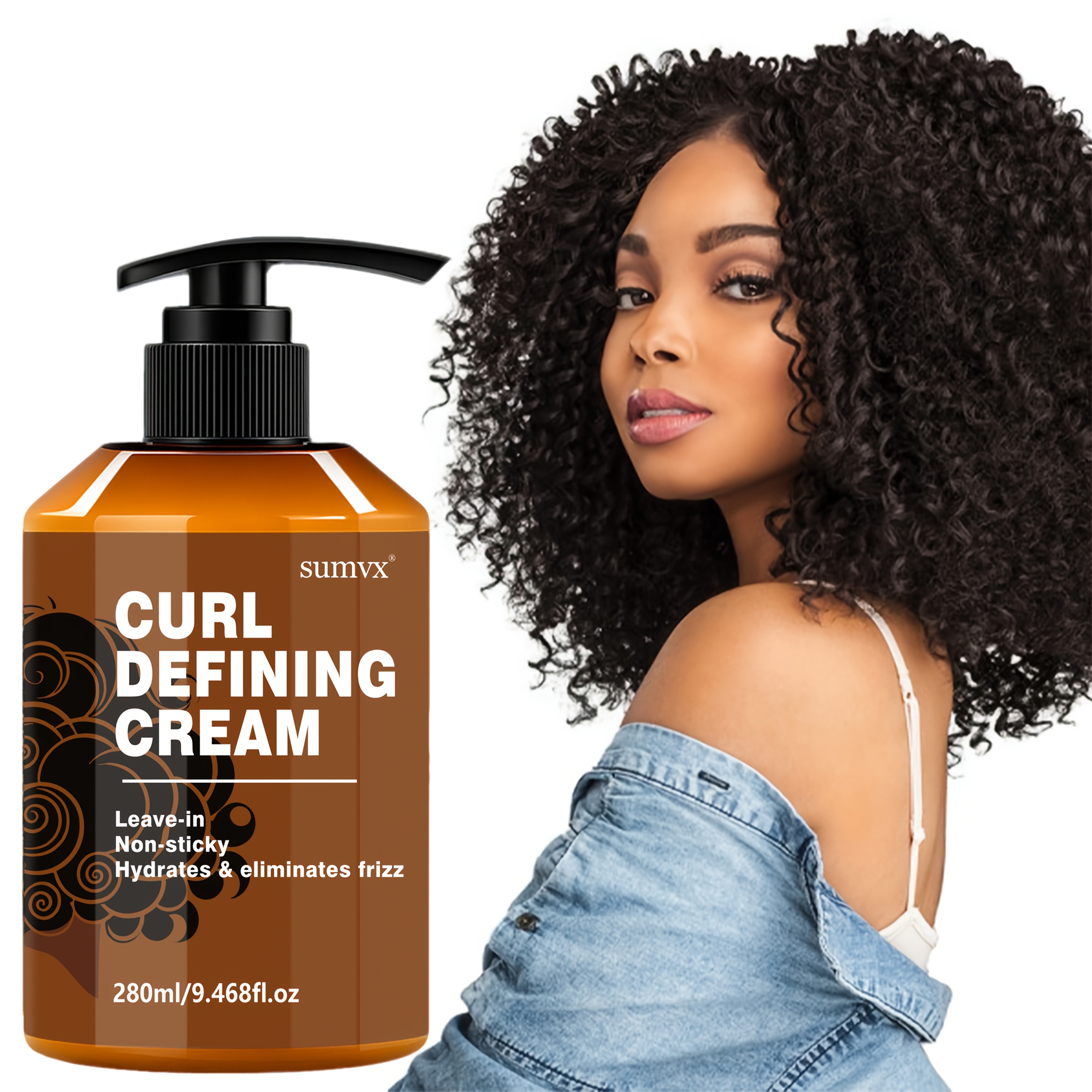 Image of 9.47oz Defining Cream, Moroccan Nut Oil For Long-lasting , , Lasting Elasticity, Moisturizing And Styling Hold, Suitable For Wavy And Curly Hair, Unisex