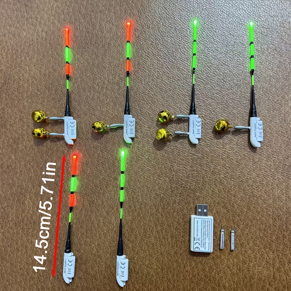   complete set 2 rod  s 2 rechargeable batteries 1 usb charger night fishing rod   indicator with cr425 rechargeable battery charger kit european carp fishing night set