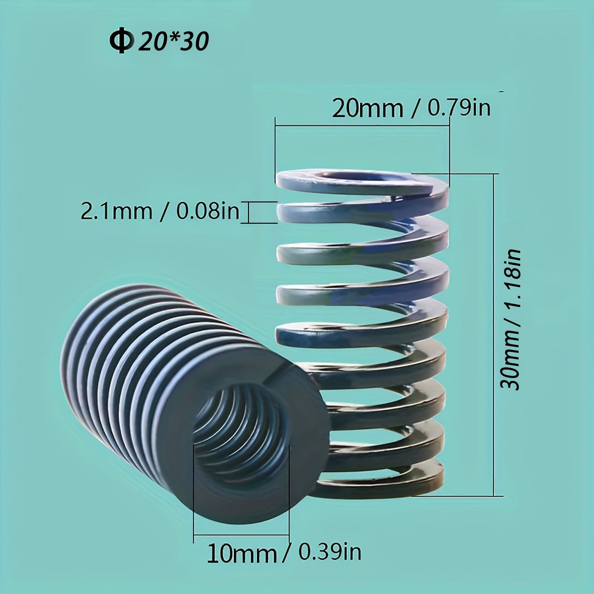 norma jis, diámetro exterior 20 mm,   30/50 mm,     presión, superficie pintada, material de acero para  s,   de compresión mecánico (2 piezas)