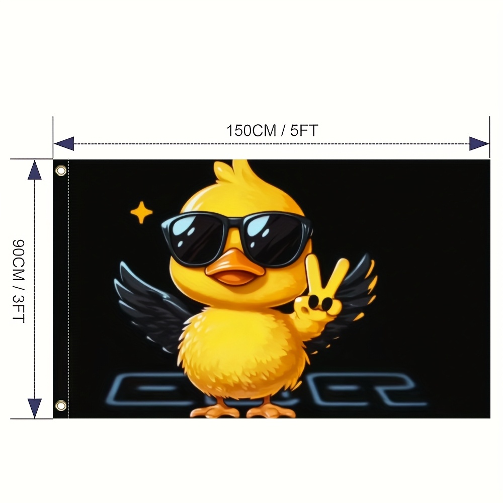 1pc, Funny Flag Cute Cool Duck, Polyester, For Outdoor Use Without Electricity - Versatile Occasion Flag
