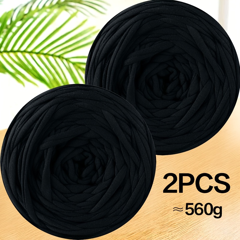 TEMU 2 pièces de fil élastique T-shirt 280g, idéal pour crochet et tissage DIY (sacs, nattes, poupées), multi-couleurs, adapté aux sacs, paniers,