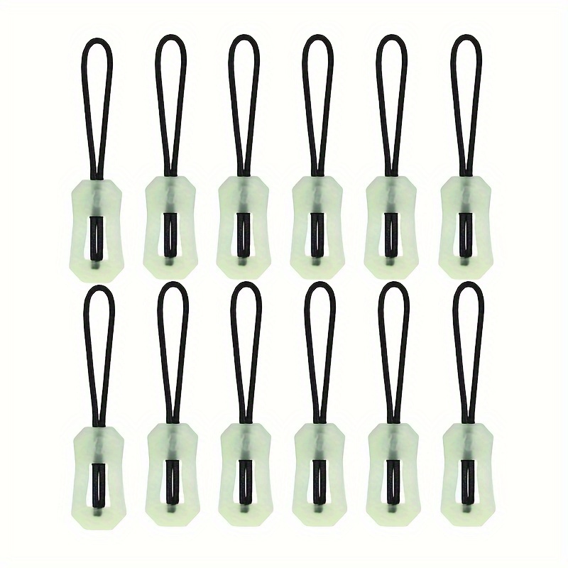 TEMU 12 Luminous Zipper Heads Set For Patching Bags And Clothing Zippers. Luminous Zipper Heads Can Replace Zipper Heads On Clothing, Camping Tents