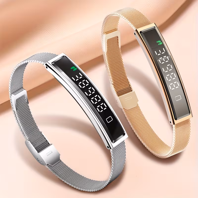 smart bracelet with multiple sports step count elegant stainless steel watch with to take a photo smartwatch lightweight and stylish compatible with cell phones valentines day gift for women Product details 6