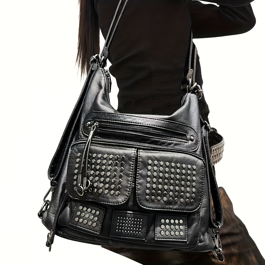y2k style womens rivet studded bag large capacity multi - Temu