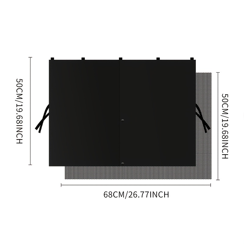 TEMU 1pc Magnetic Car Window Sunshades Suitable For Privacy, Heat Insulation & Uv Protection, No Drill Magnetic Privacy Curtains With Proof Shield,