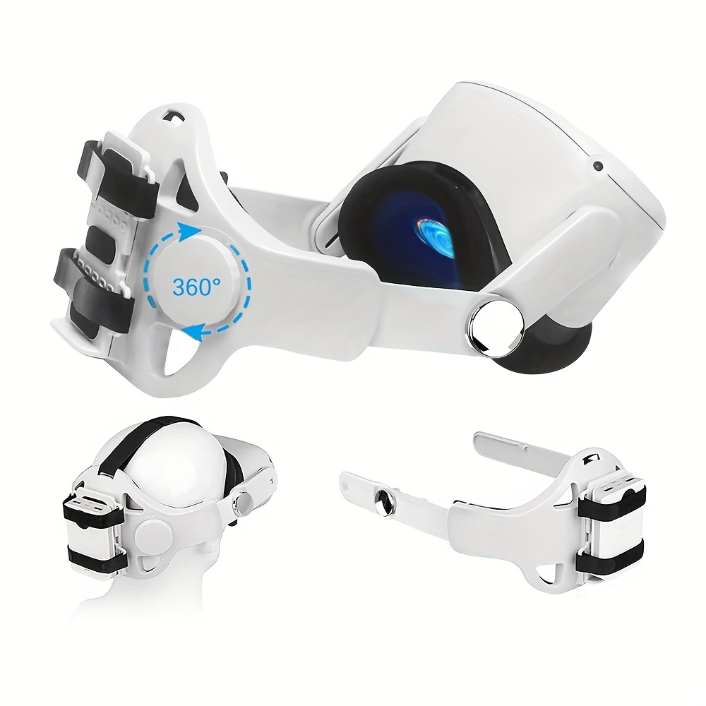 VR Headset Protective Helmet for 2/3/3S Comfortable Breathable Design,  Adjustable Size, Ergonomic Head Relief, with Power Bank Holder, for Quest 