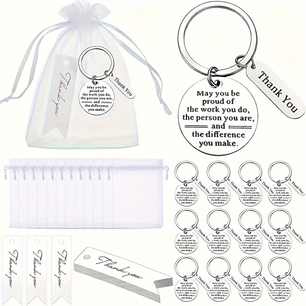 

36pcs Employee Appreciation Gifts Bulk Thank You Gifts Keychain Appreciation Gifts For Staff Teacher Social Worker