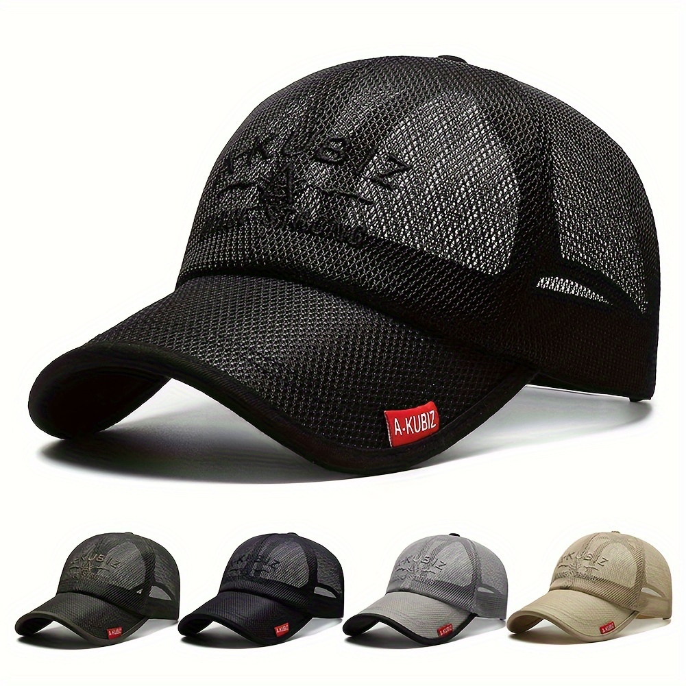 

Summer Hat Men & Women Mesh Baseball Cap Fashion Embroidered Sunhat Outdoor Embroidered Letter Sunscreen Hat