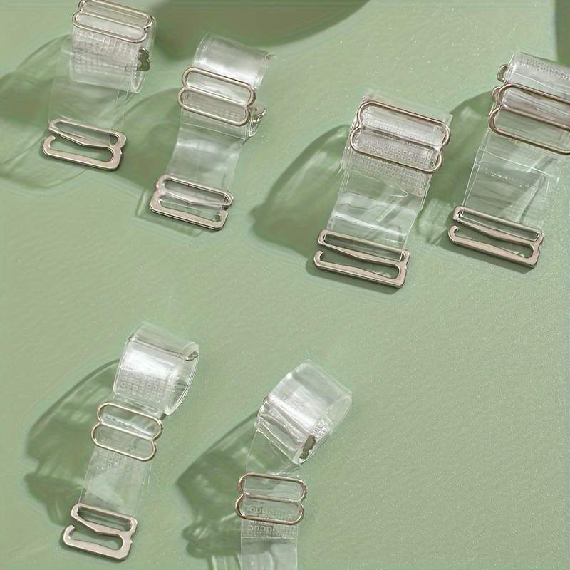 1 pair Transparent Non-Slip Adjustable Bra Strap Fancy Plastic Bra Straps  for Daily Wear