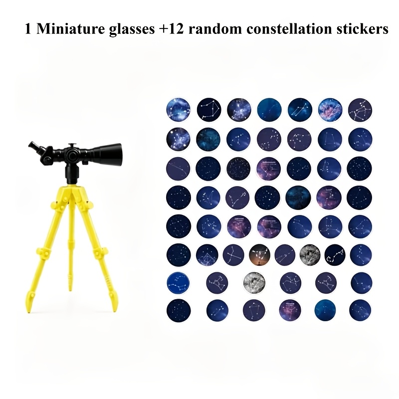 TEMU 13pcs Mini Telescope And Sticker Set, Christmas Elf Props Holiday Ornaments, Festive House Display Decorations