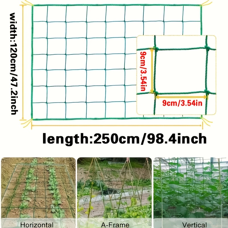 E-shop Pflanzen Kletternetz 250Cm*120Cm/98.4Inch*47.2Inch Starkes Nylon Kletternetz Gurke Tomate Bohnen Kletterrahmen Netz Hof Balkon Gemüsegarten