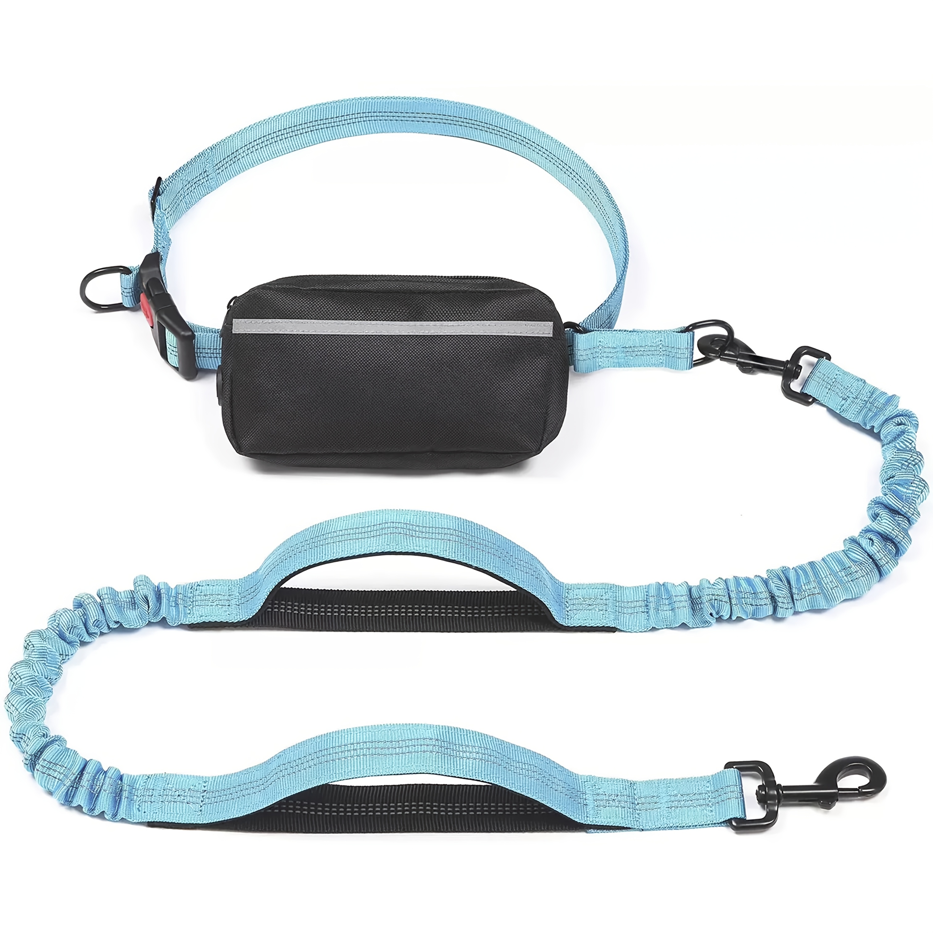Portable Reflective Dog Leash with Waist Bag