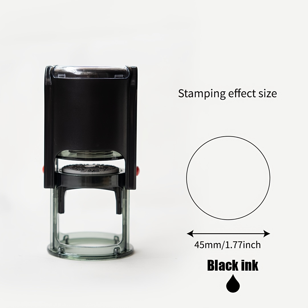 Custom Address Stamps - 3 Design Options (Floral, Artistic Script, Minimalist) - Durable Ink Pad Included - Circular Stamp for Envelopes, Letters, Packages - Personalized Text & Family Names, No Chemicals