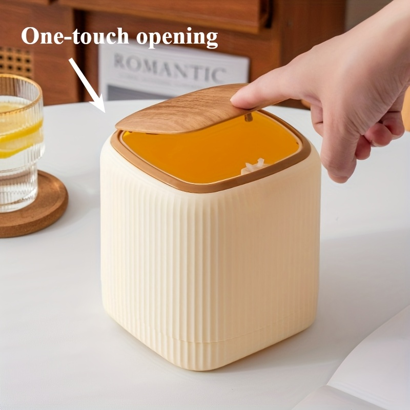 a new product for   this large capacity desktop storage bin features a double   design with   like texture it   a lid for sealing is compact and exquisite Product details 3