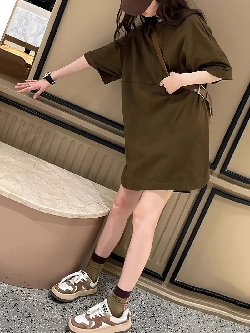 cx6041 womens neck fit t shirt dress a line short - Temu Pakistan cx6041 womens neck fit t shirt dress a line short - Temu Pakistan