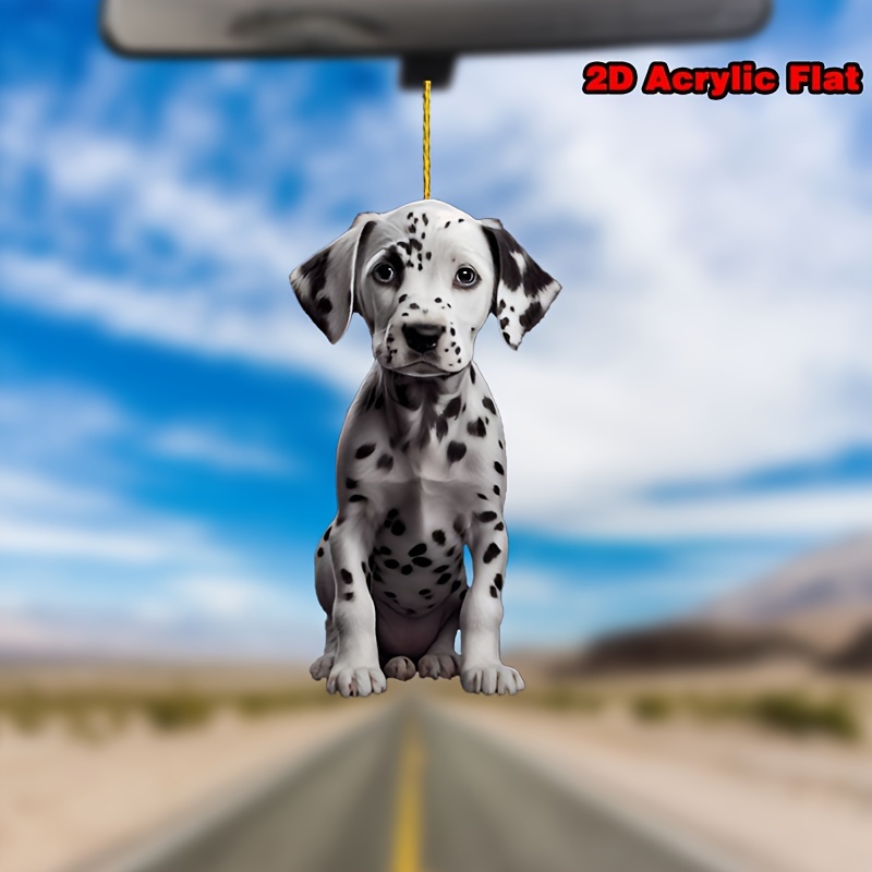 

1pc Acrylic Dalmatian Dog Hanging Ornament - Delightful 2d Cutout, Versatile Charm For Backpacks, Keychains, Window Decoration, Home & Party Accessory, Creative Festive Gift Idea