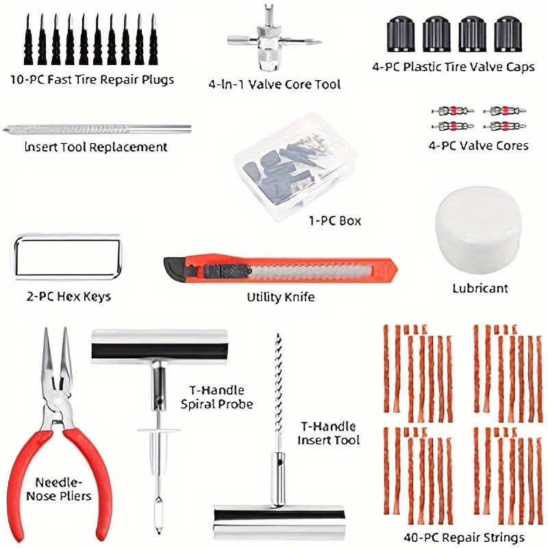 Kit Reparación Neumáticos Inoxidable - Temu Spain