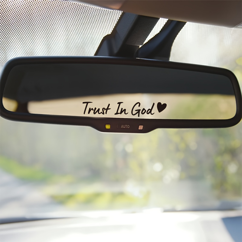 In Mirror Decal, Car Decals For Women, Faith Mirror Decal, Cute Vinyl Decal, Christian Car Mirror Decal, Car Accessories, Mirror Car Accessories