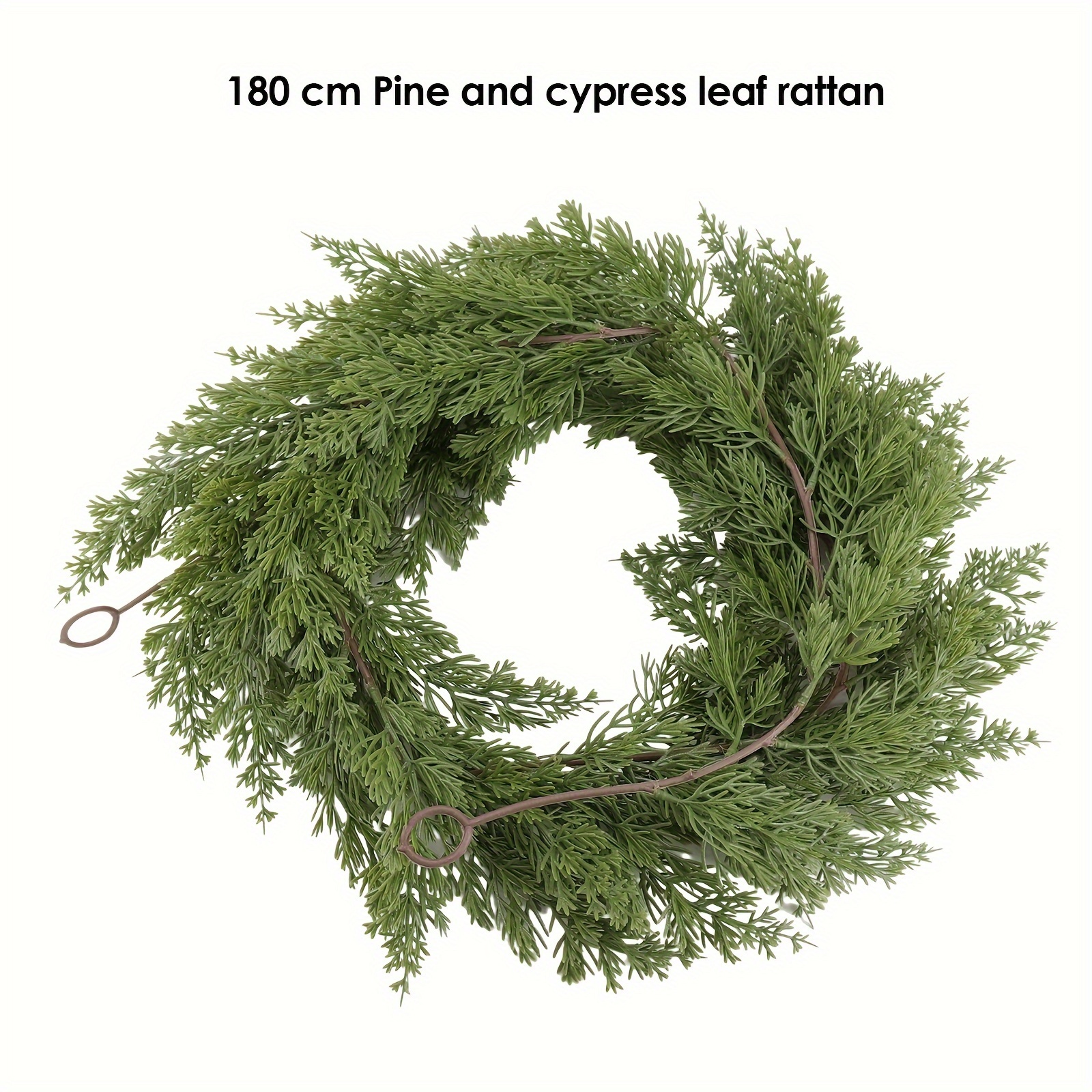 

1pc 72" Artificial Leaf Vine - Realistic Green Foliage Wreath For Window, Fence, Door & Garden Decor - Christmas, Halloween, Easter - No Power Needed, Feather-free, Outdoor Decorations