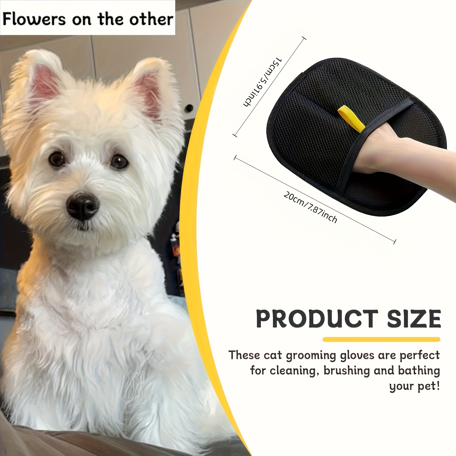 reusable cat hair remover gloves   design for effortless fur lint removal ergonomic pet grooming gloves for cat owners durable easy   cleaning tools dog lint removal dualbrush gloves   gloves pet hair remover tool details 1