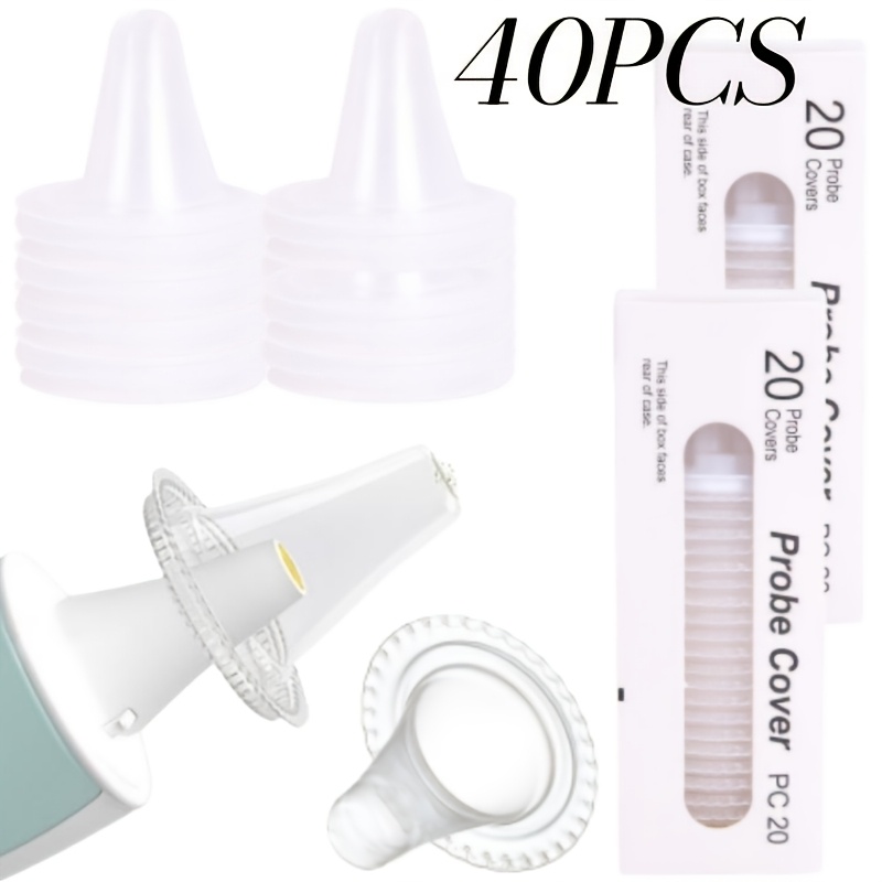 40pcs disposable ear thermometer probe covers ear thermometers protective covers compatible with infrared ear forehead thermometers