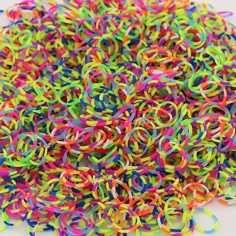 

A Set Of 1000/500/200 Two-color - Weaving Rubber Bands, Diy Bracelet Accessories, Handmade Jewelry Making Kit, Party Supplies, Holiday Party Gifts.