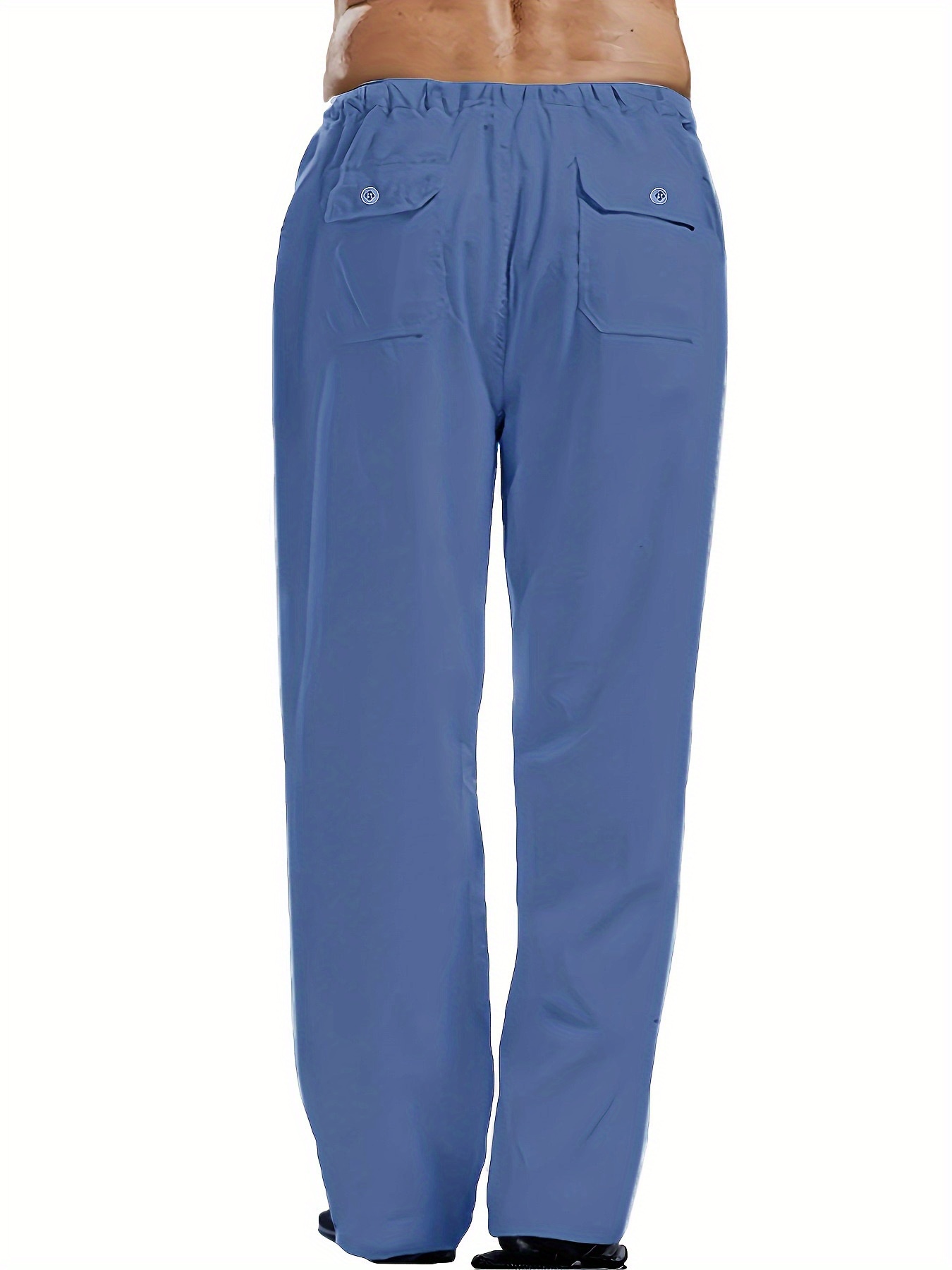 Pantalon De Jogging Pour Homme En Polyester/élasthanne - Coupe Classique, Taille élastique Avec Cordon - Décontracté Et Confortable